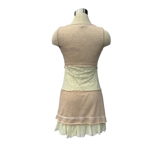 Ryu Small Tan & Cream Boho Dress or Tunic - Picture 2 of 7